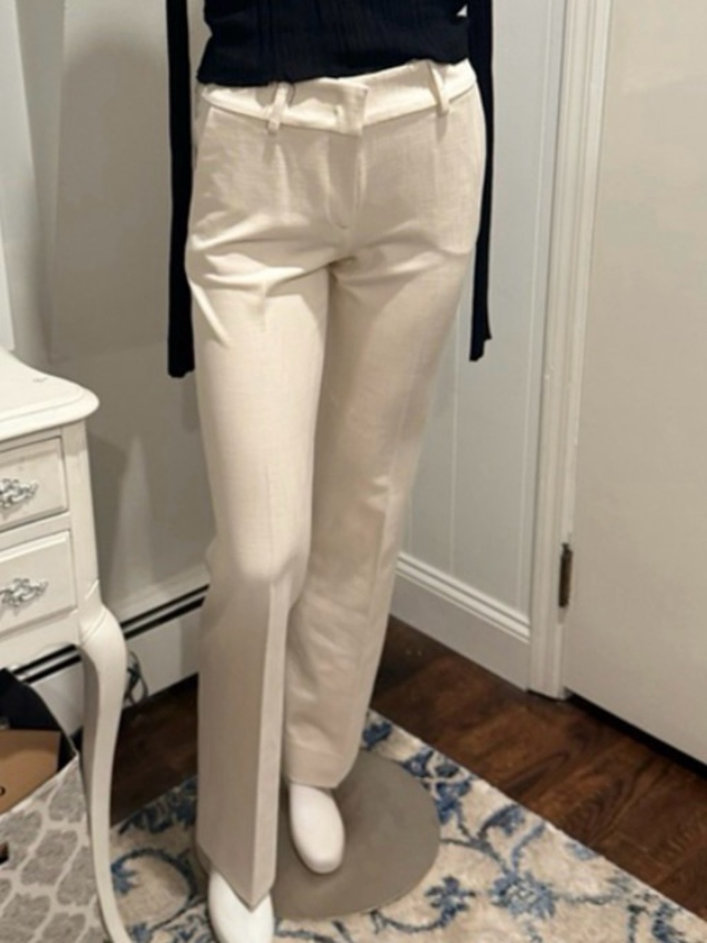 Piazza Sempione NWT | Women's Italian Tailored Trousers | Ivory | IT 38 (US 0-2) - Picture 1 of 12